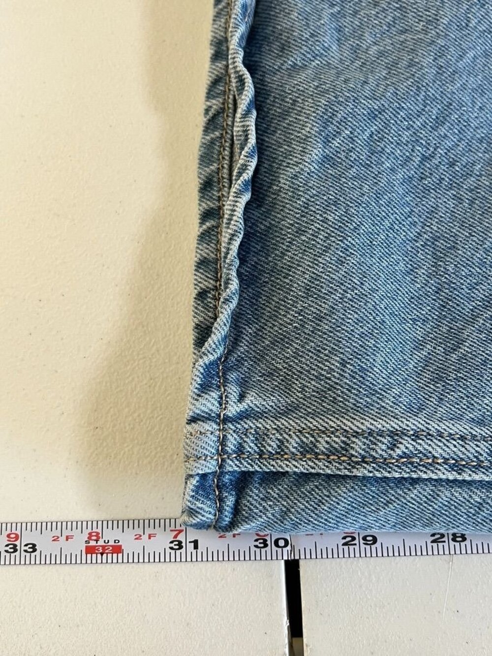 90s Denim Midi Skirt Women Sz 14 Blue Jean Midi Boho Country Classic 90s - Picture 9 of 11